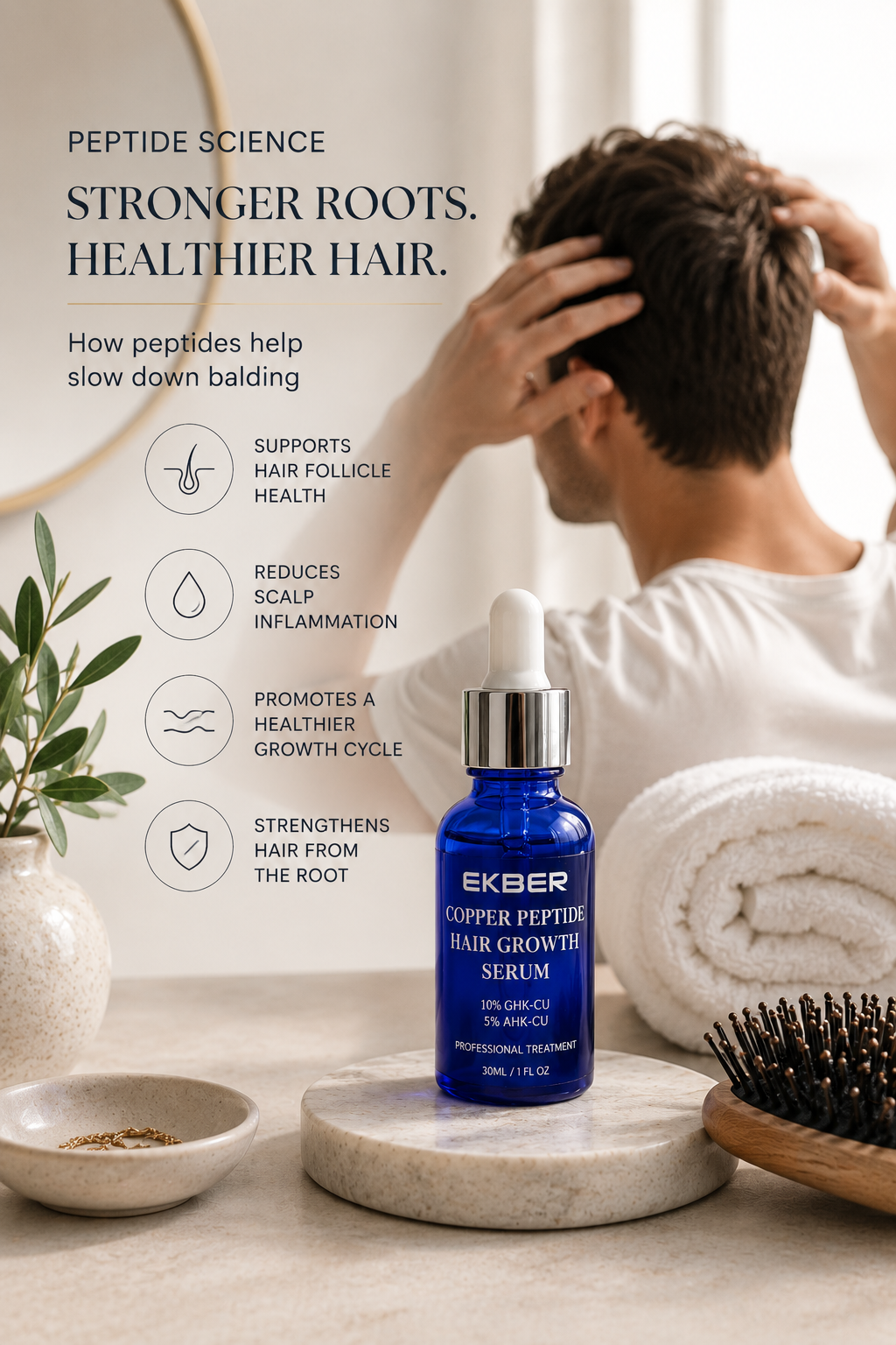 Copper Peptide Hair Growth Serum and Biotin (Vit B7) hair Growth serum bundle