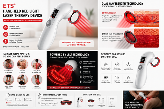 ETS Handheld Red Light Lazer Therapy Machine (infrared)