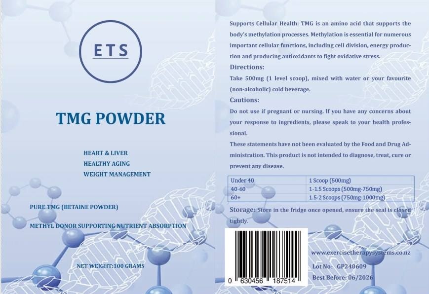 TMG Powder 100g | Daily Nutritional Support | ETS