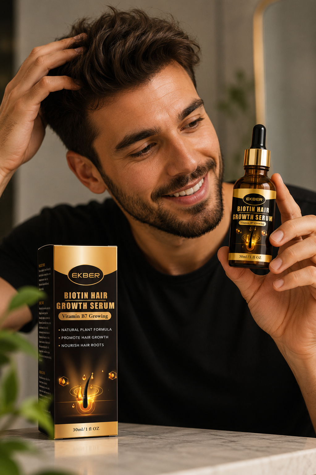Copper Peptide Hair Growth Serum and Biotin (Vit B7) hair Growth serum bundle