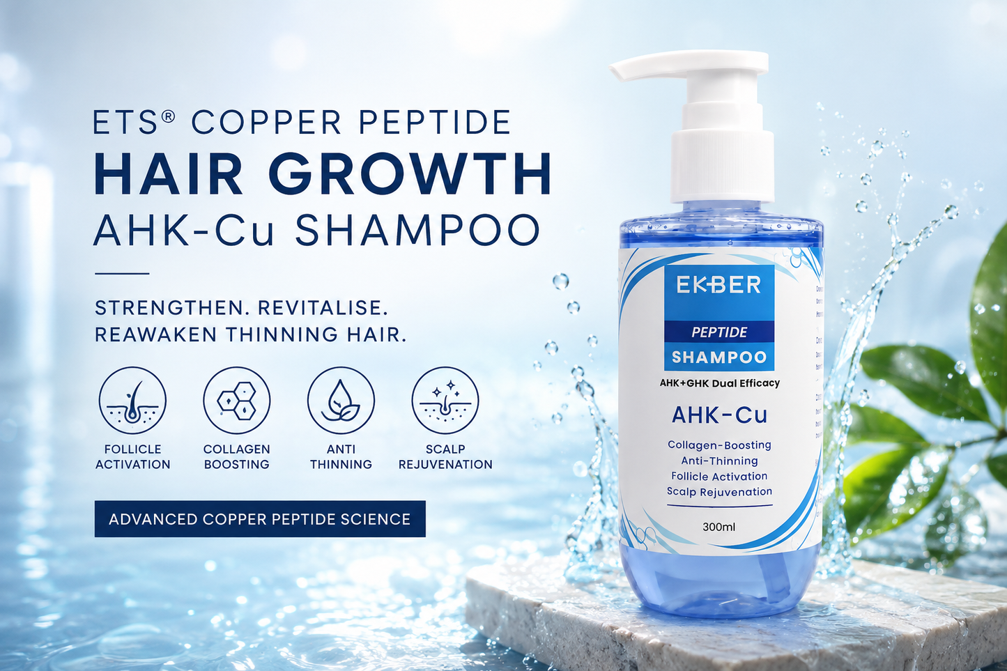 Copper Peptide Hair Growth AHK-Cu Shampoo 300ml