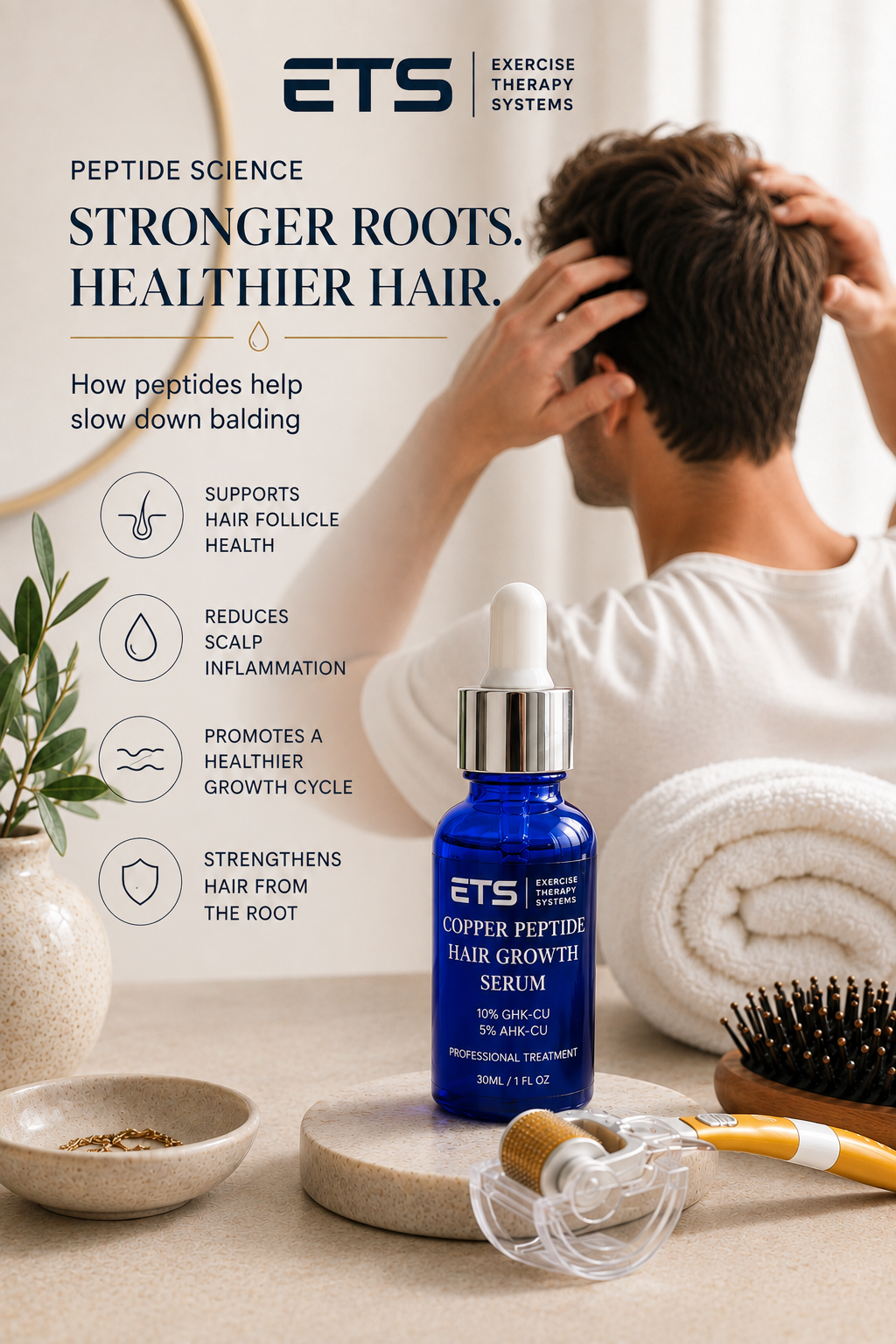 ETS Copper Peptide Hair Serum | Scalp & Hair Appearance Support | ETS