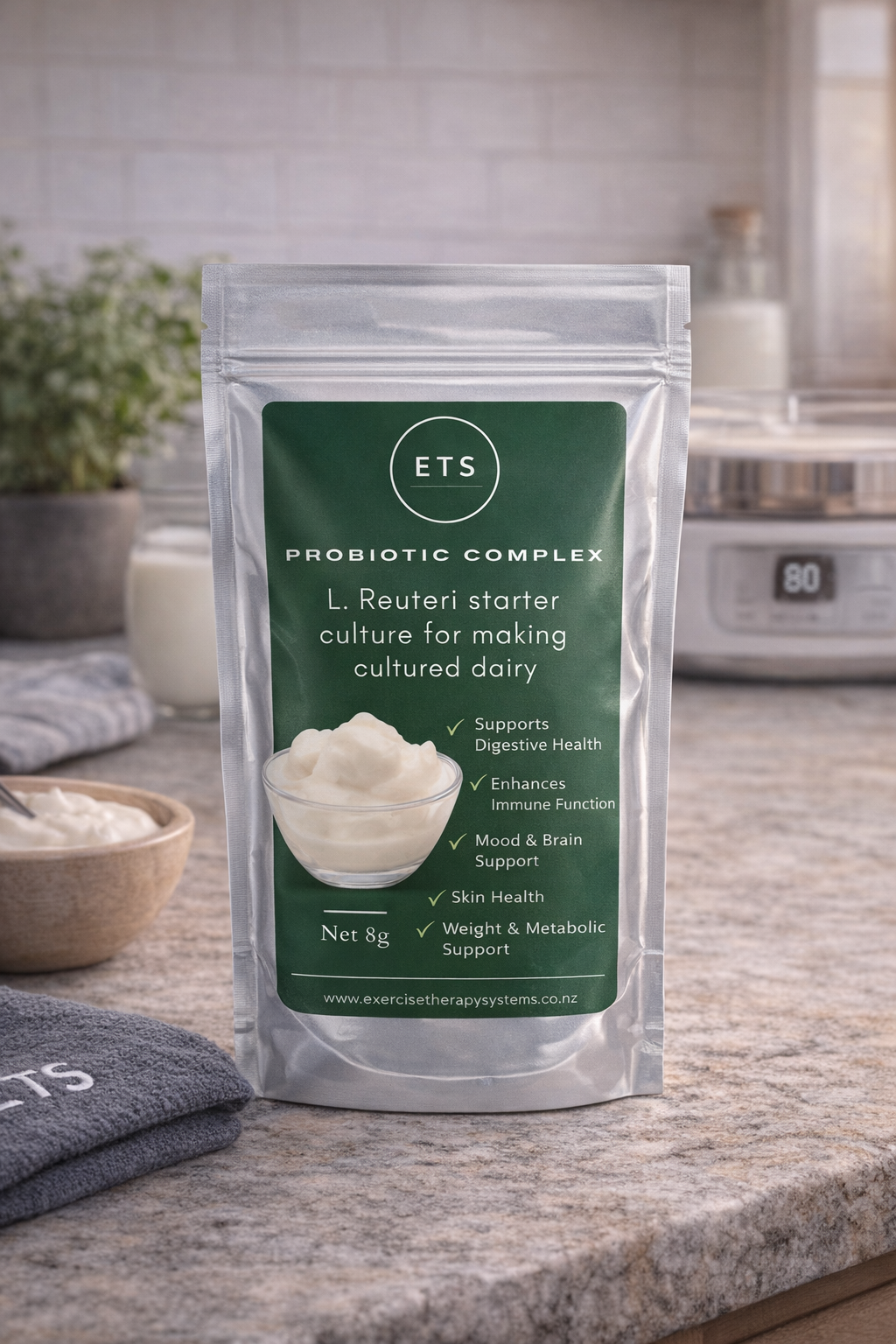 L Reuteri yogurt starter sachets for gut health probiotic fermentation