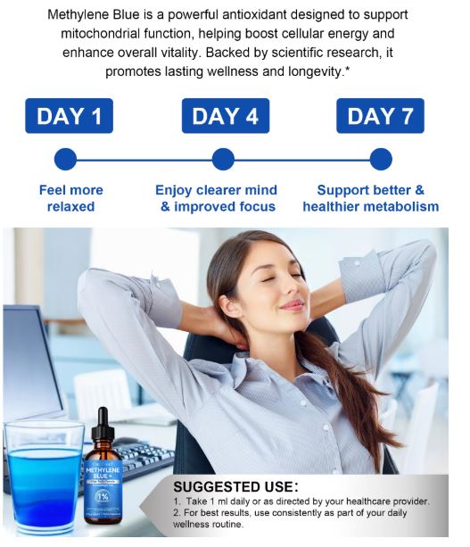 Methylene Blue 1% Solution | Pharmaceutical Grade | 60ml